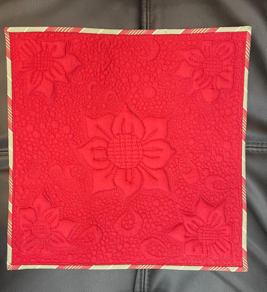 Red Sunflower pillow – floral pattern
