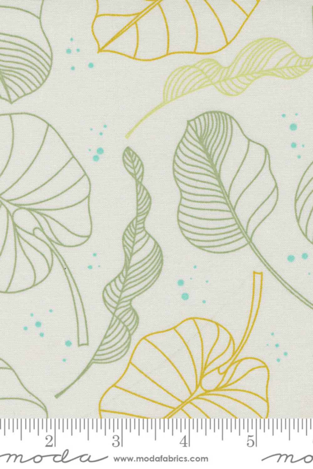 Olive You Leaves Fog – fabric – colorful textile design