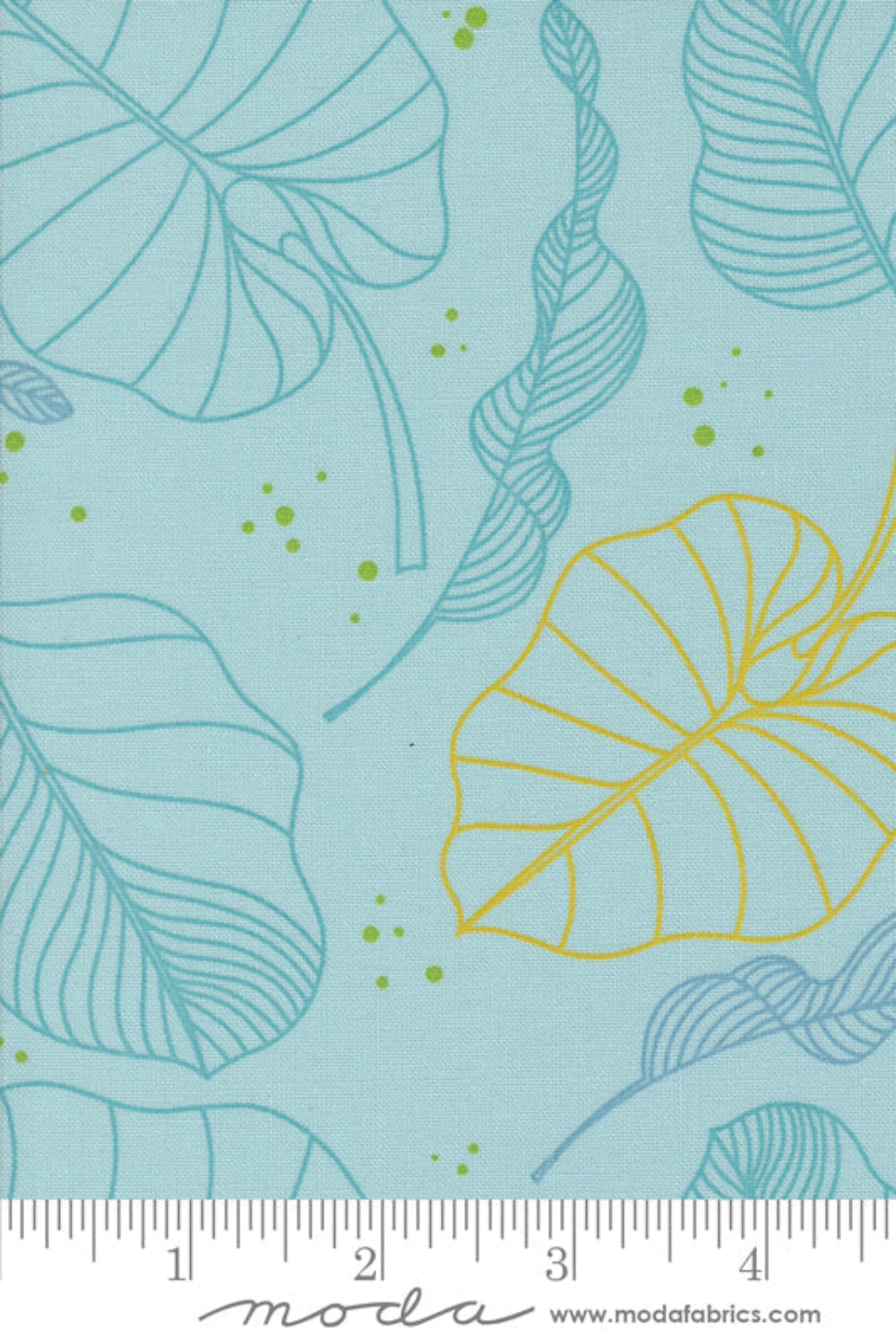 Olive You Leaves Mist – fabric – colorful textile design