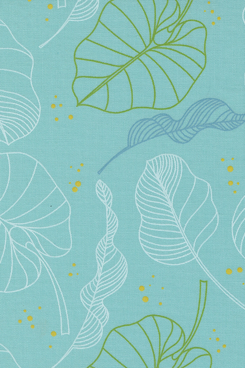 Olive You Leaves Spray – fabric – colorful textile design