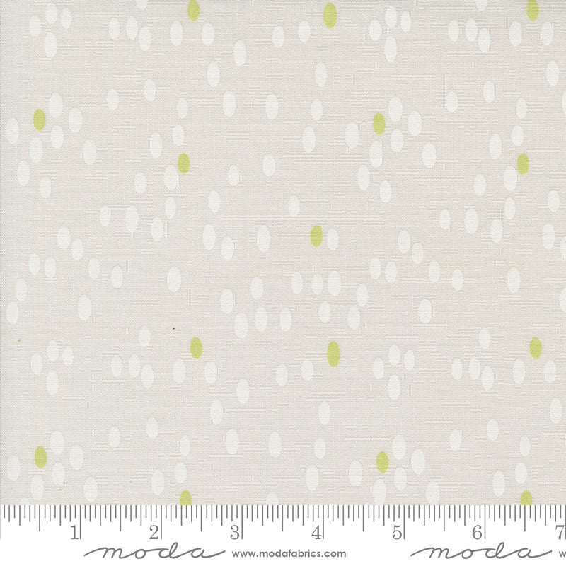 Olive You Dots Fog – fabric – colorful textile design