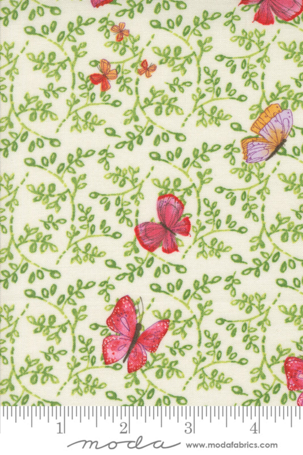 Superbloom Cream Butterfly Trellis Novelty Butterfly Vines by Robin Pickens – fabric – colorful textile design