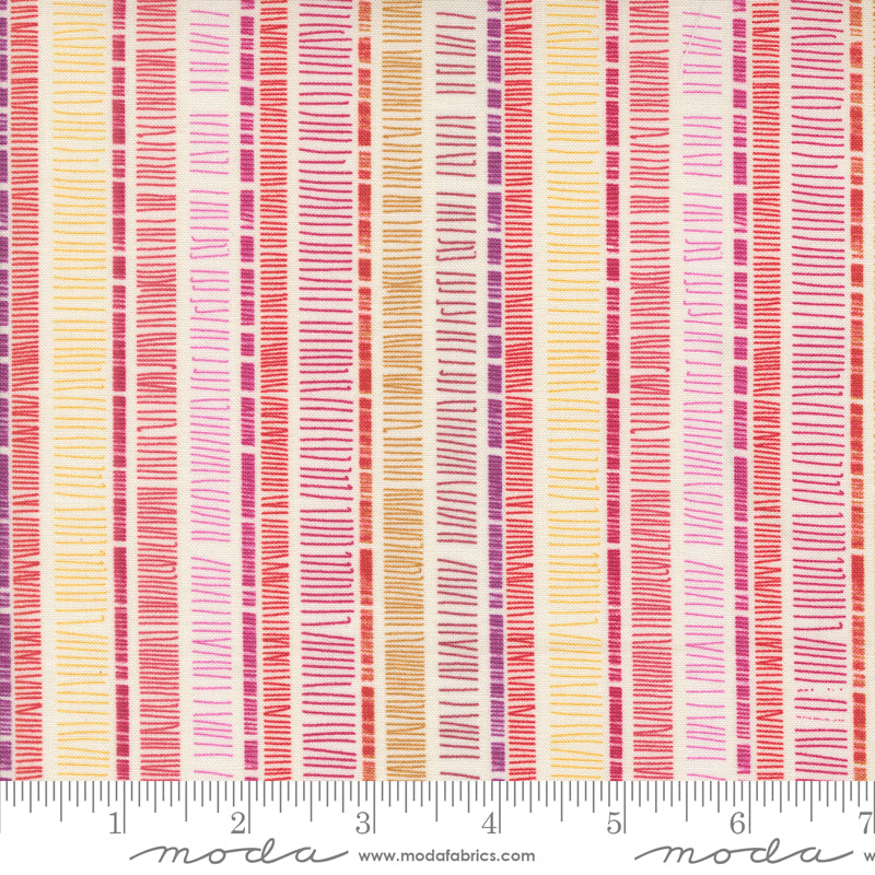 Superbloom Cream Scribble Stripe Stripes by Robin Pickens
