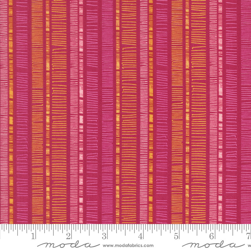 Superbloom Orchid Scribble Stripe Stripes by Robin Pickens