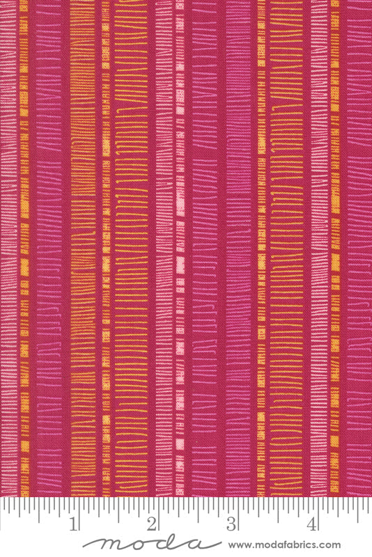 Superbloom Orchid Scribble Stripe Stripes by Robin Pickens – fabric – colorful textile design