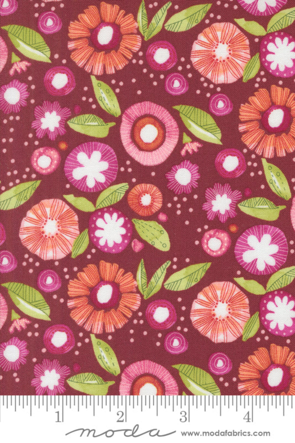 Superbloom Zinnia Posy Party Florals by Robin Pickens – fabric – colorful textile design
