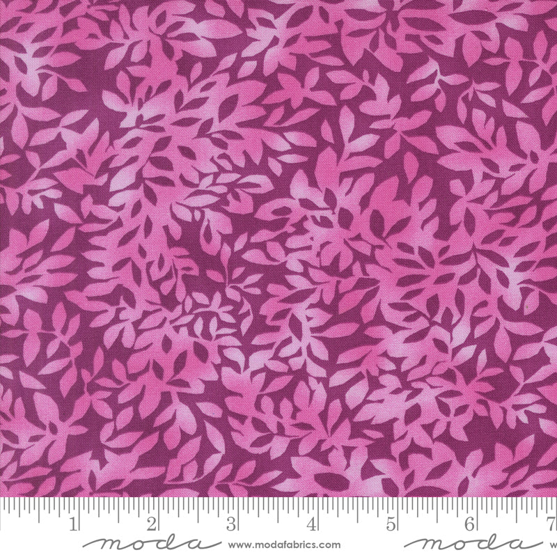 Superbloom Dahlia Leafy Blenders by Robin Pickens – fabric – colorful textile design