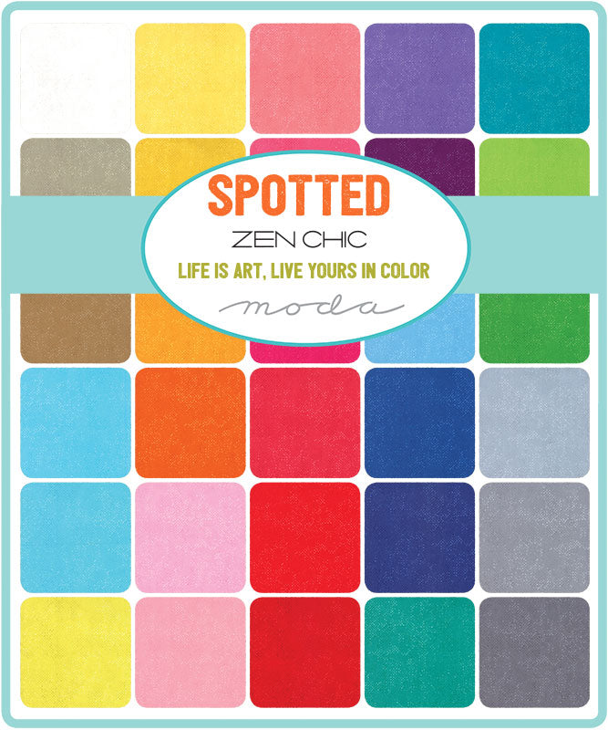 Spotted Dusty Teal – fabric – colorful textile design