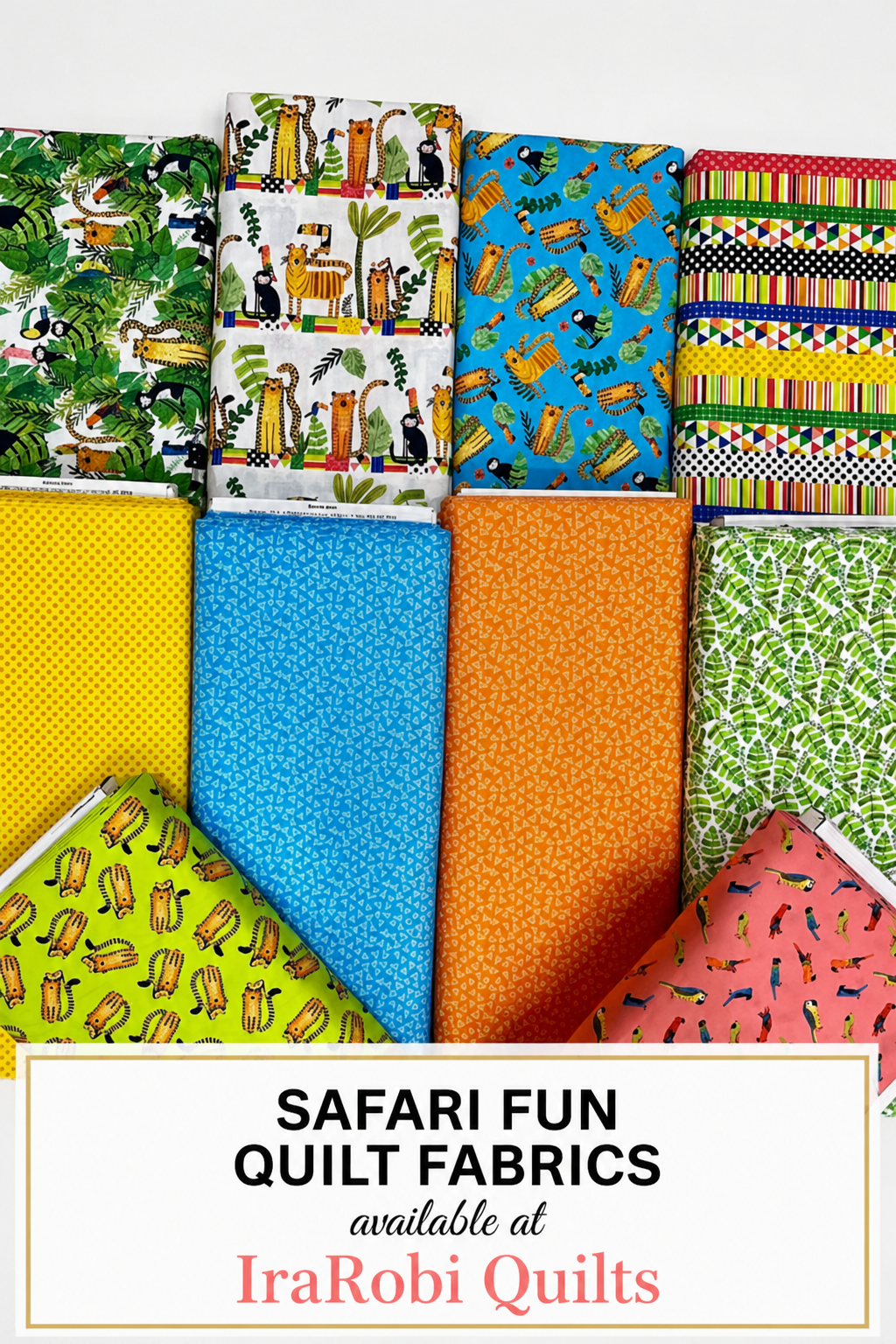Safari Fun by Terry Runyan for Benartex, Jungle Leaves White