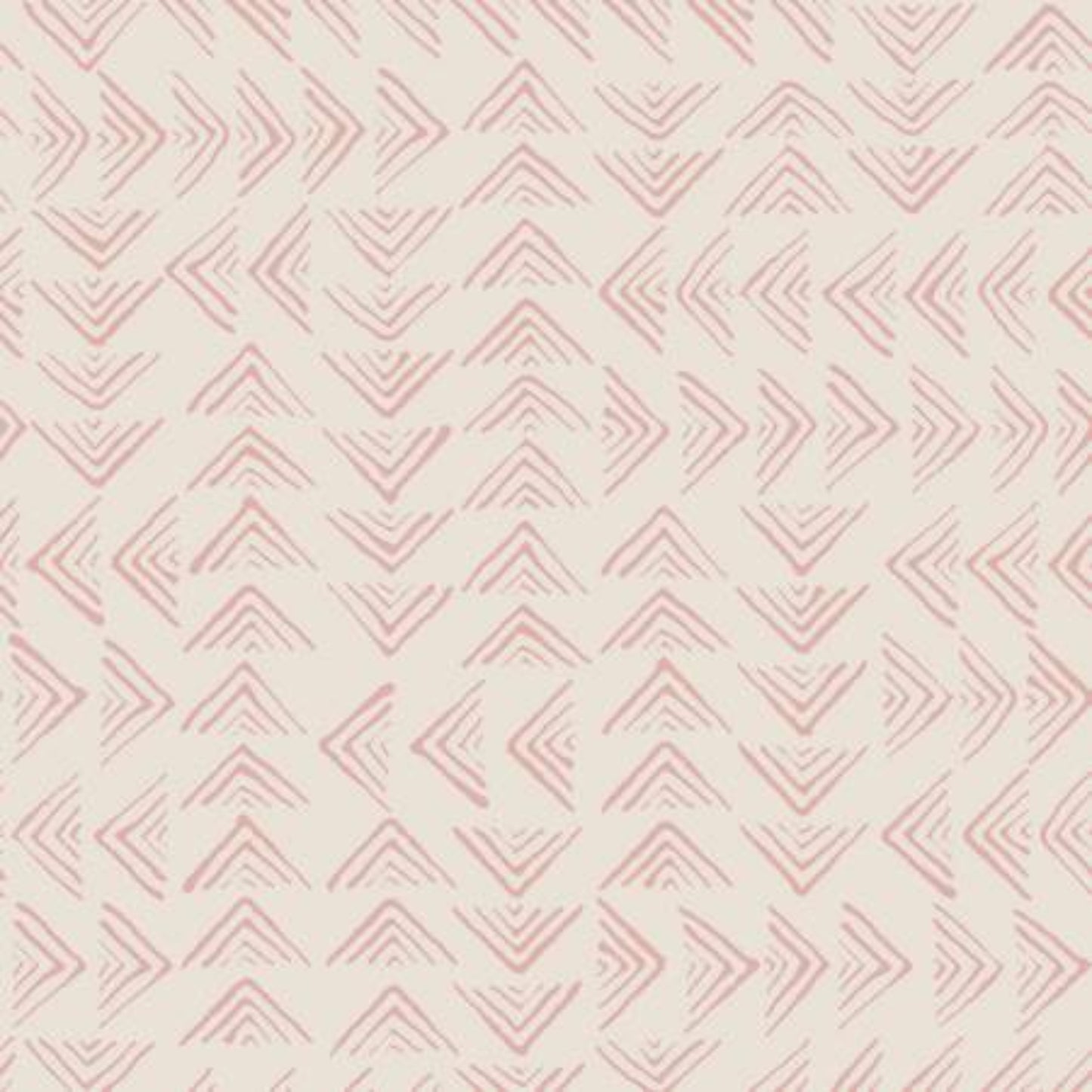 Breezeway by Maywood Studio Collection - Cream/Light Red Triangles – fabric – colorful textile design