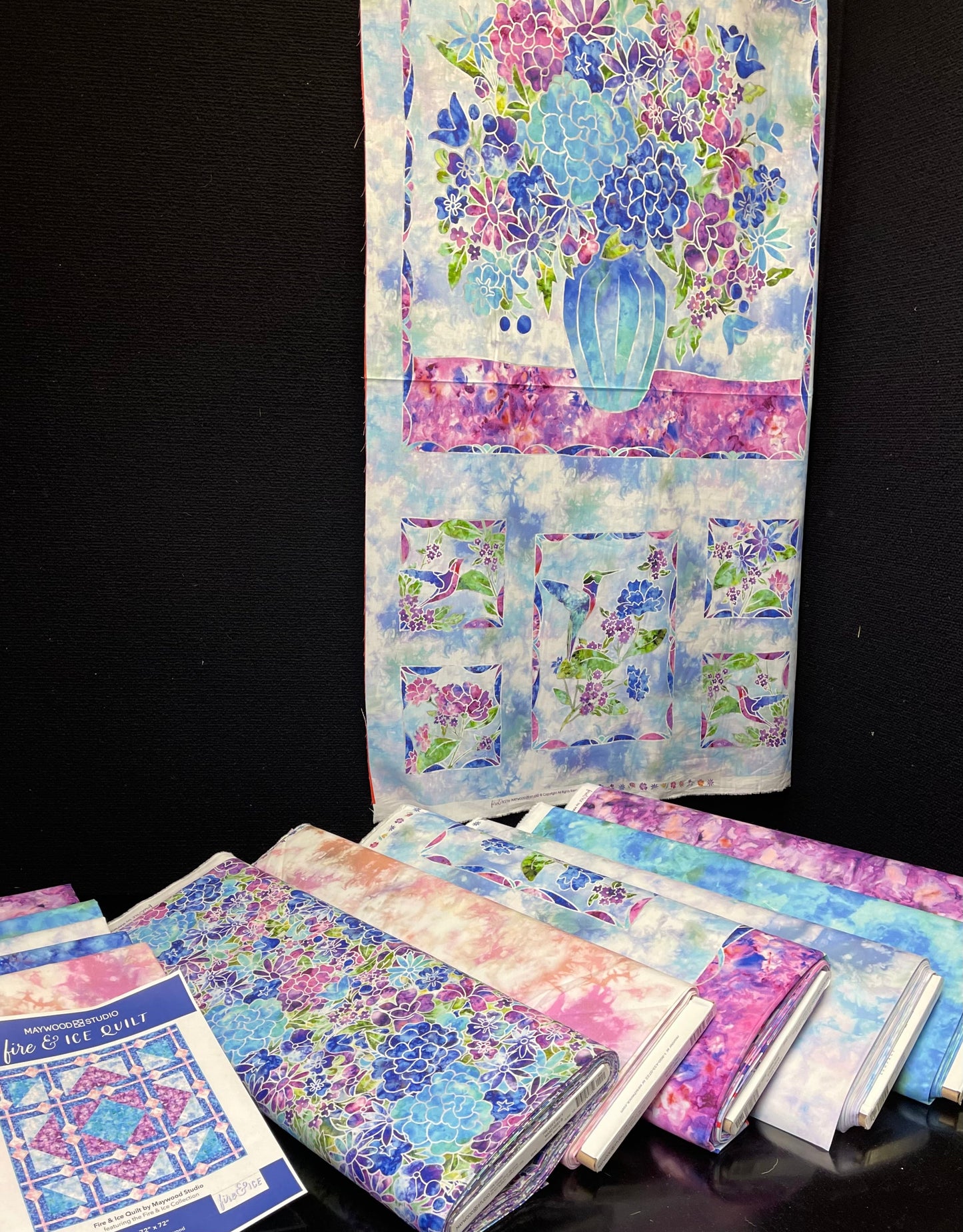 Fire & Ice by Maywood Studio, Peach Ice Dye 1 3/4 yard cut – fabric – colorful textile design