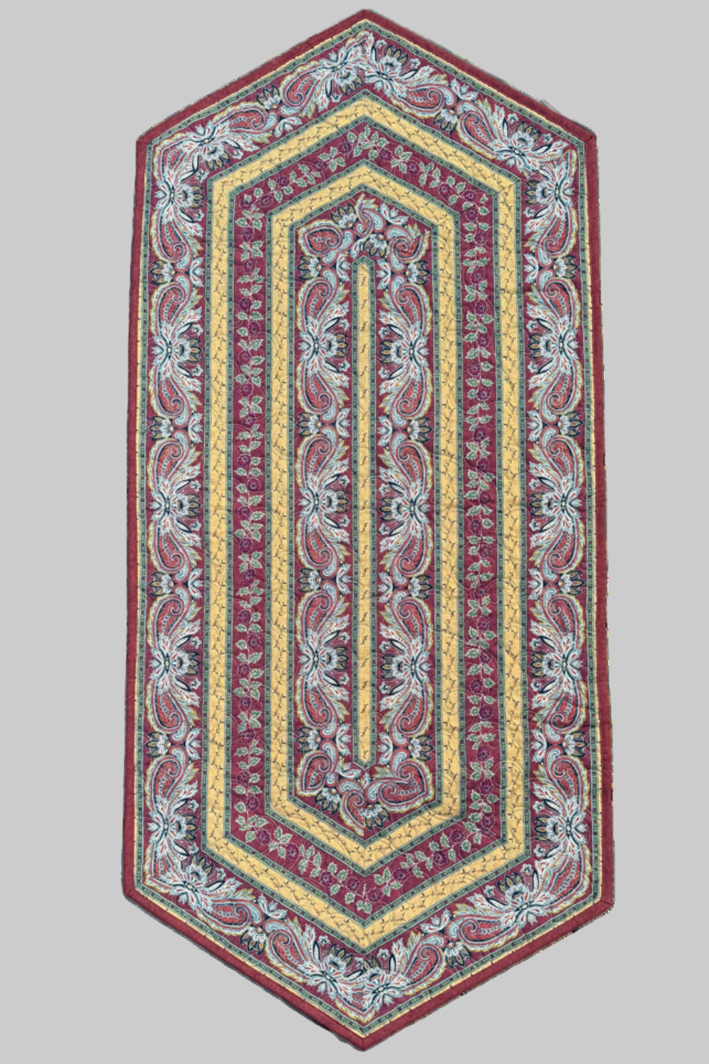 Autumn Border Vine 23" x 51" Handmade Quilted Table Runner