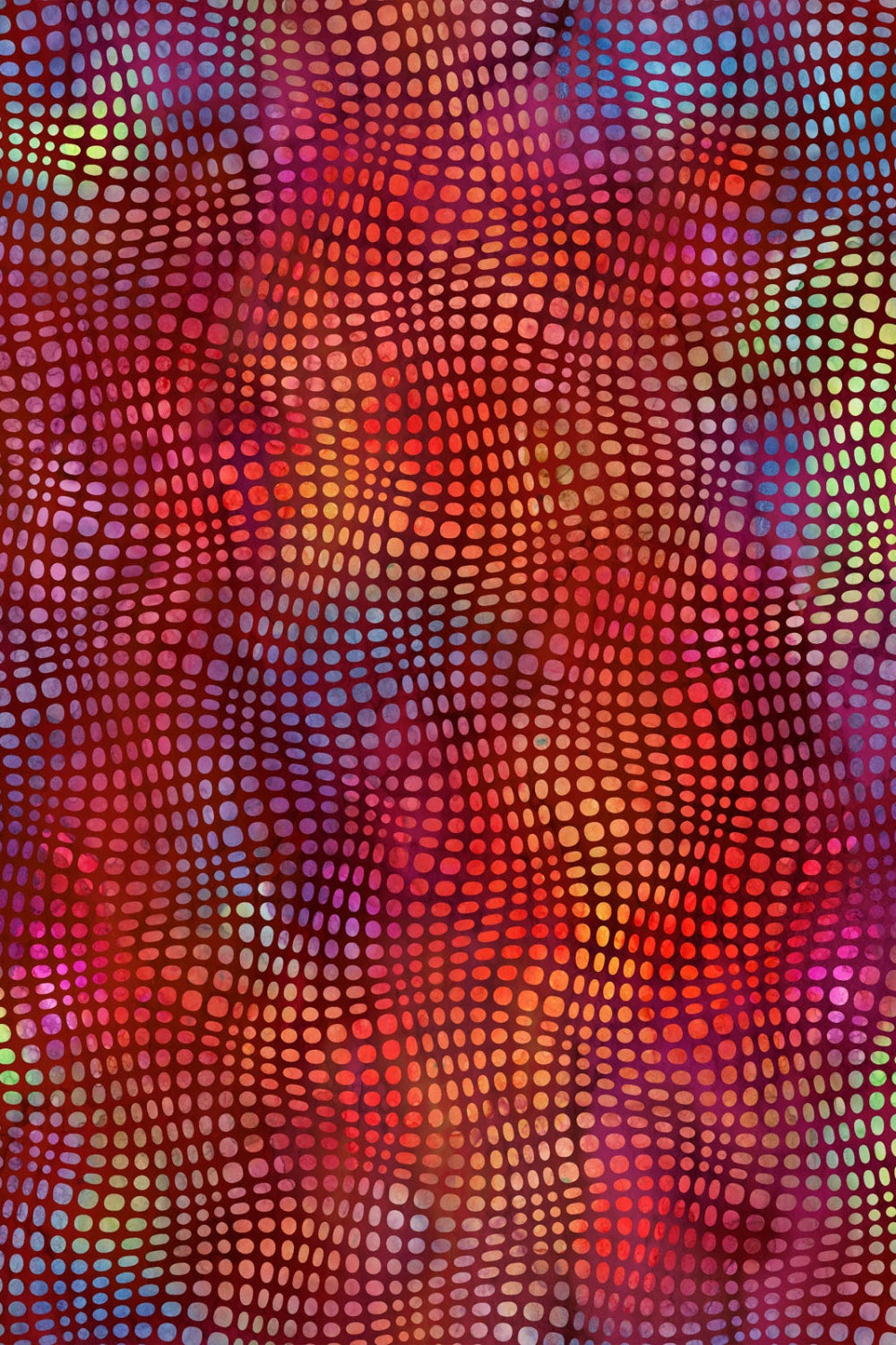 Impressions by Jason Yenter, Red Dots – fabric – colorful textile design