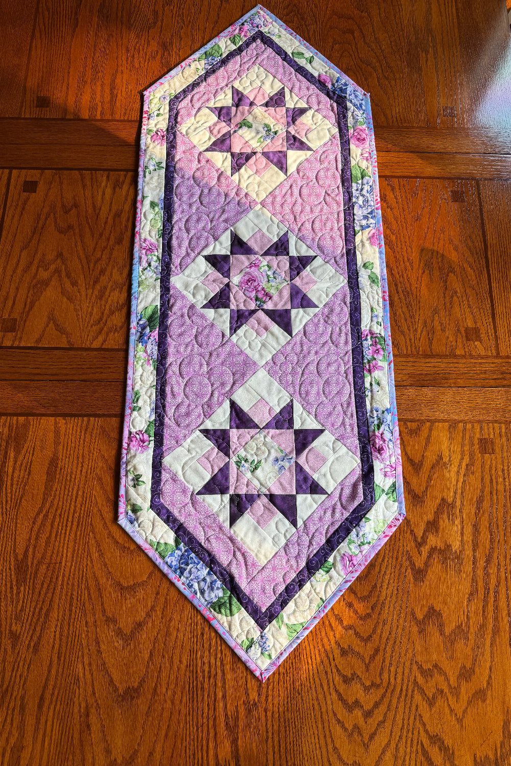 Bread and Butter Lavender Mist 18.5" x 51.5" Handmade Table Runner
