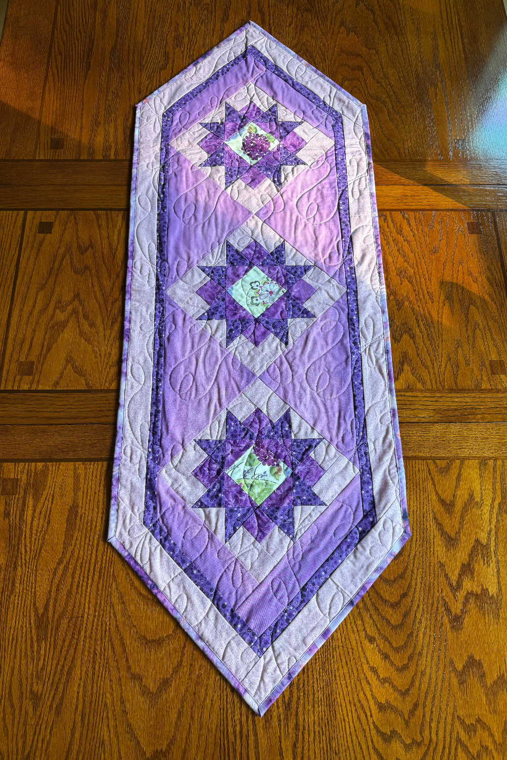 Bread and Butter Purple Twilight 18.5" x 51.5" Handmade Table Runner