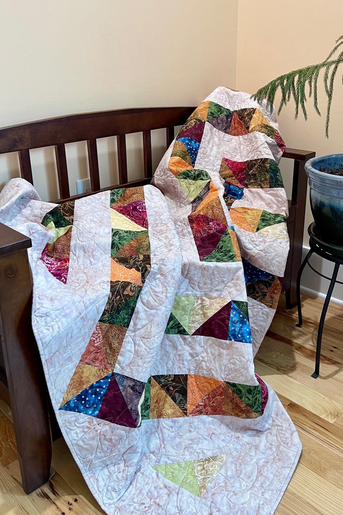 4-Patch Charm Quilt – quilts & comforters – colorful textile design