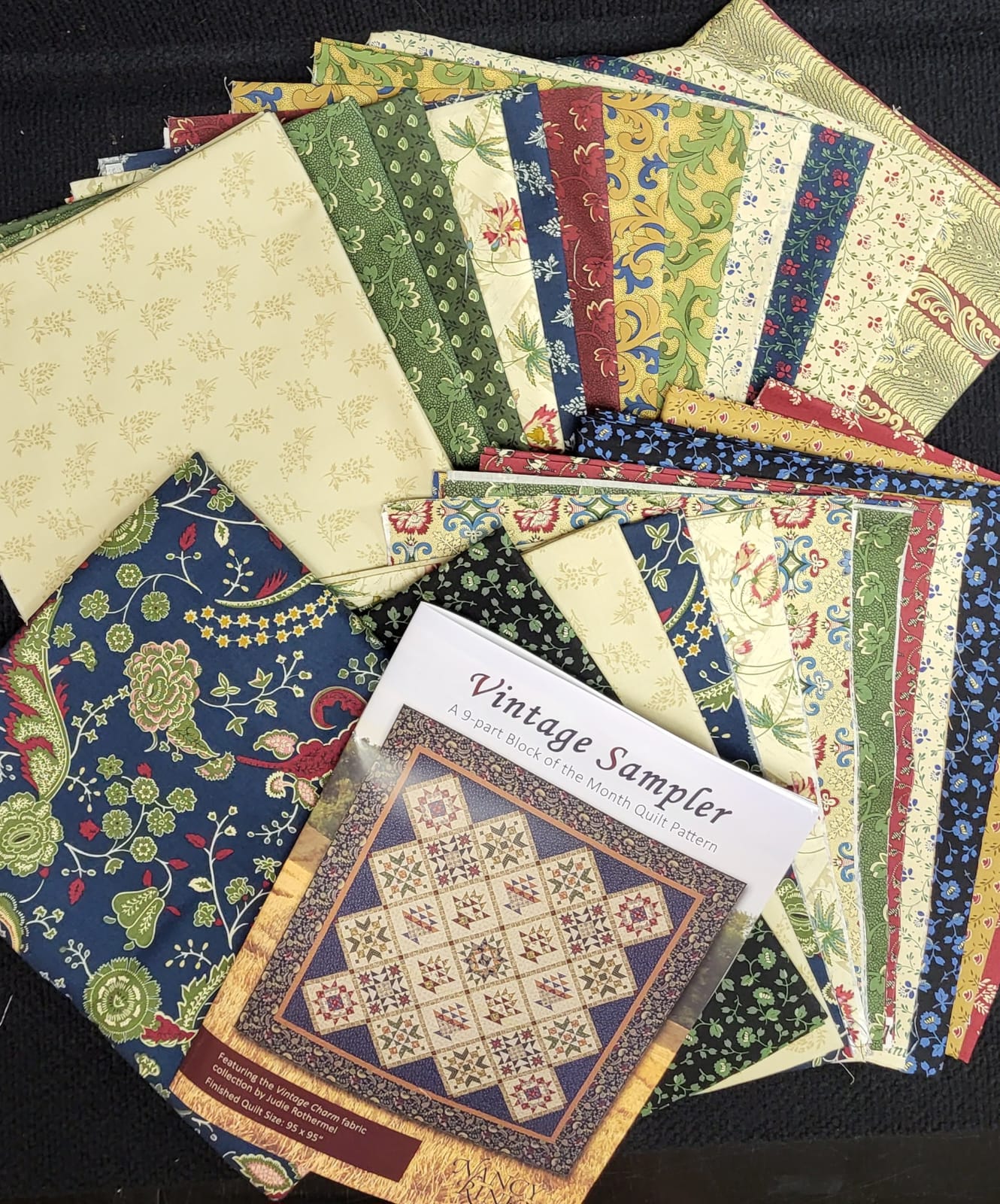 Vintage Sampler Block of the Month Quilt Kit (Pattern + Fabrics)