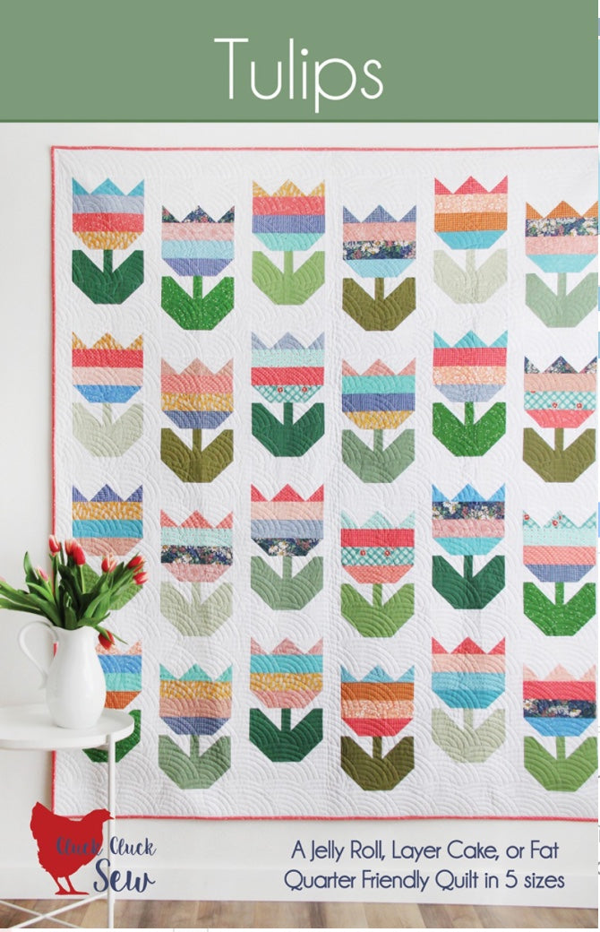 Tulips – quilt pattern – colorful textile design