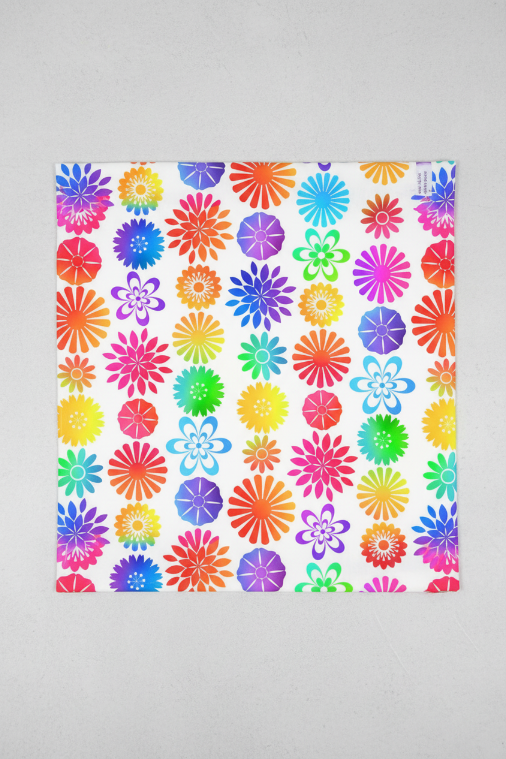 PAWsitivity Flower Stripe White fabric scale reference showing stripe width