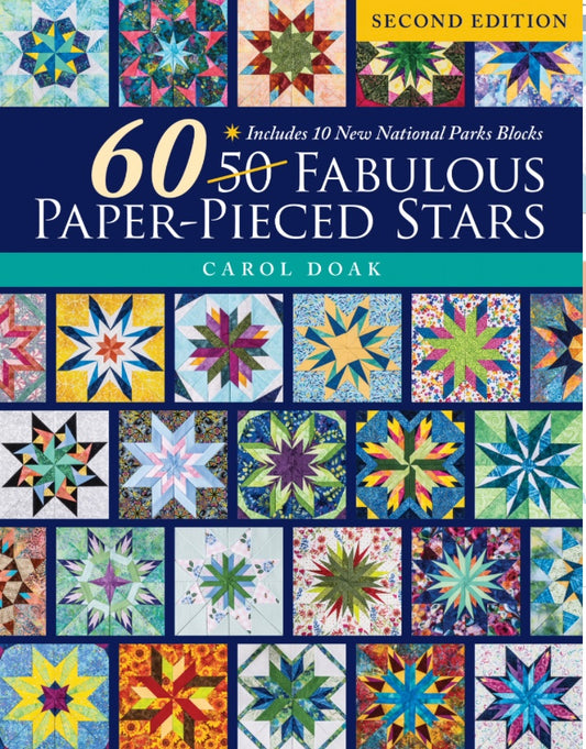 60 Fabulous Paper-Pieced Stars Second Edition – book – colorful textile design