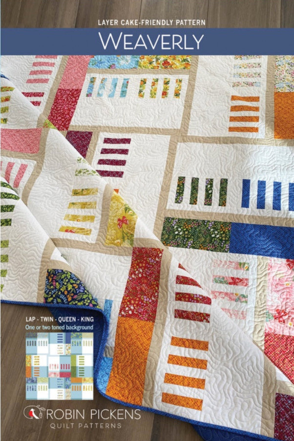 Weaverly – quilt pattern – colorful textile design