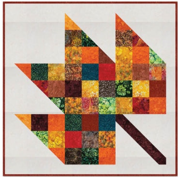 Maple Leaf Quilt by Riley Blake Digital Download – quilt pattern – colorful textile design