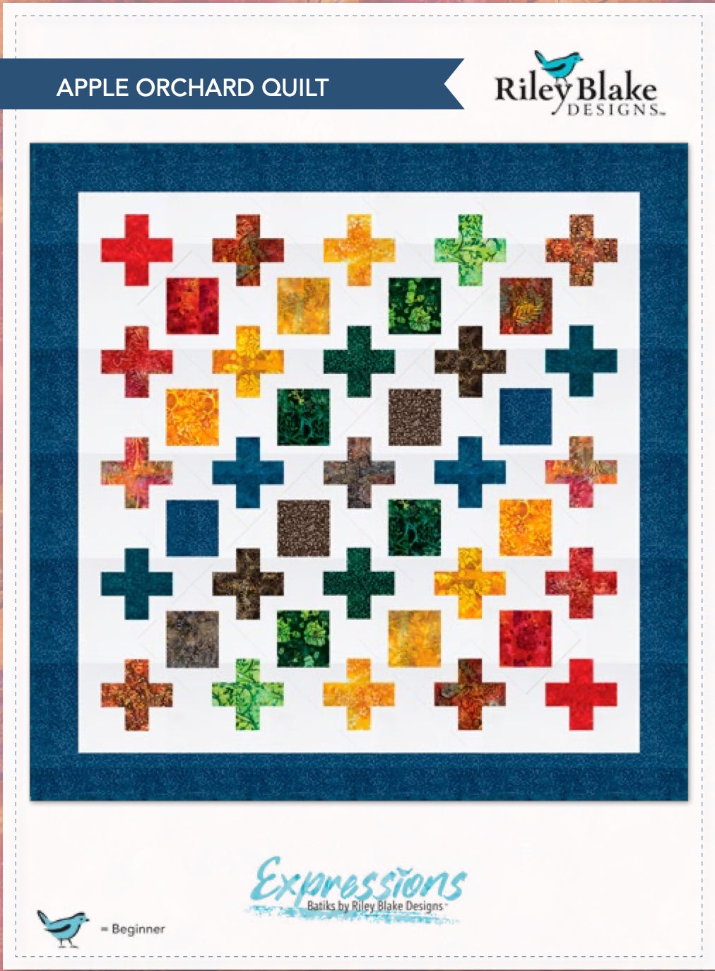 Apple Orchard Quilt by Riley Blake Digital Download – quilt pattern – colorful textile design