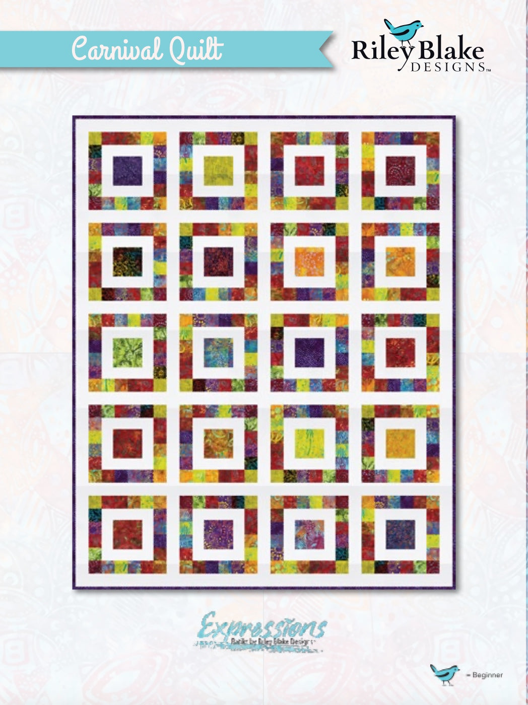 Carnival Quilt by Riley Blake Digital Download – quilt pattern – colorful textile design