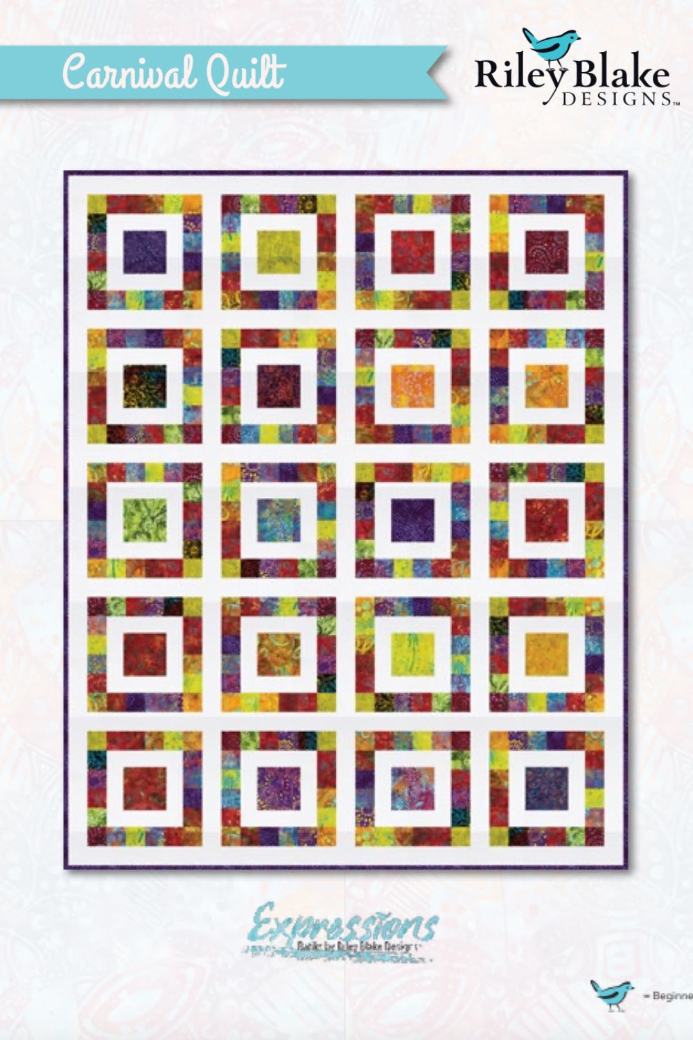 Carnival Quilt by Riley Blake Digital Download – quilt pattern – colorful textile design