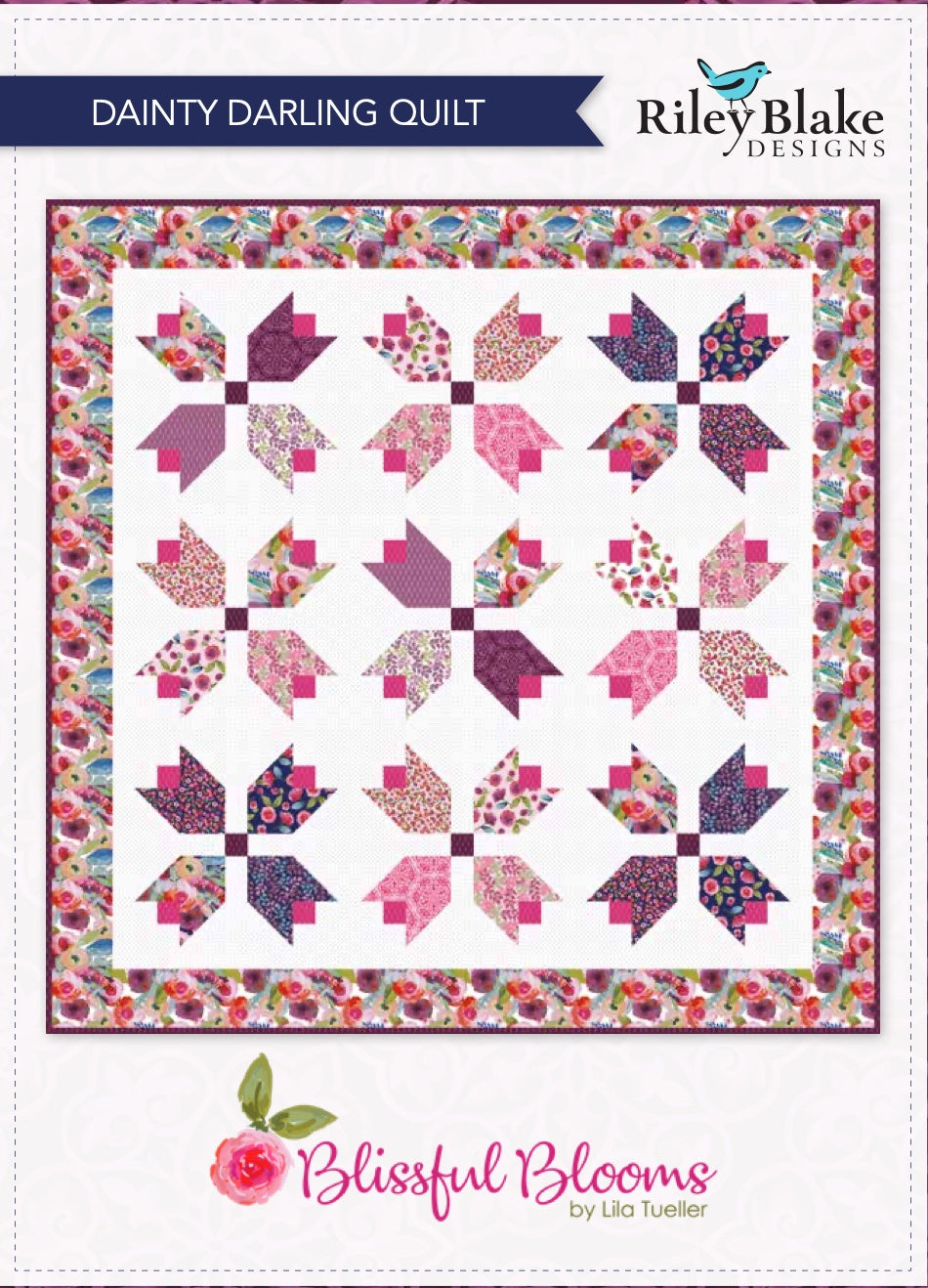 Dainty Darling Quilt by Riley Blake Digital Download – quilt pattern – colorful textile design