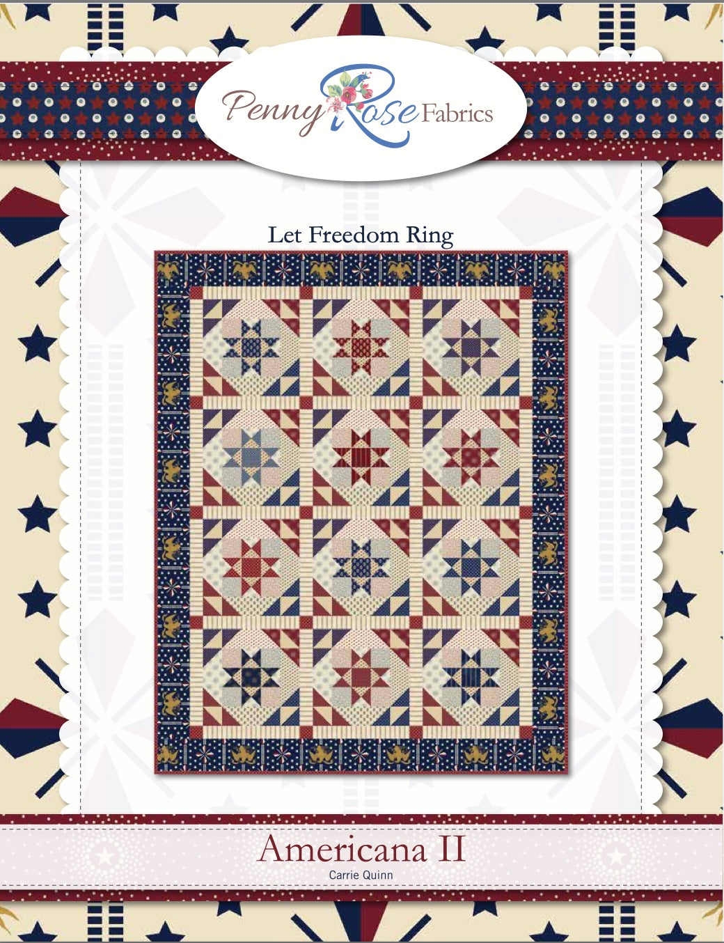 Let Freedom Ring Quilt by Carrie Quinn Digital Download – quilt pattern – colorful textile design