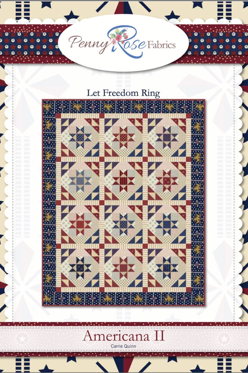 Let Freedom Ring Quilt by Carrie Quinn Digital Download – quilt pattern – colorful textile design