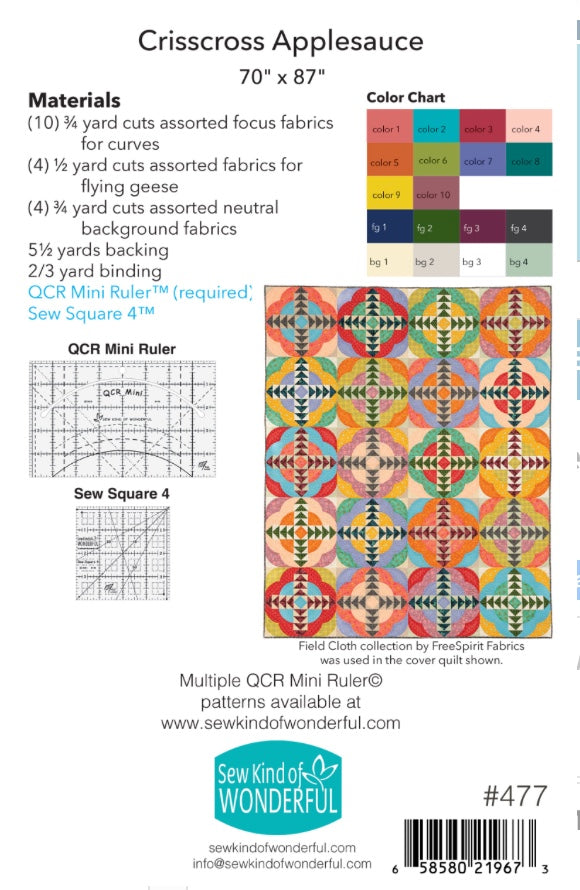 Crisscross Applesauce – quilt pattern – colorful textile design