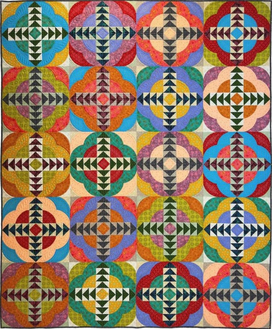 Crisscross Applesauce – quilt pattern – colorful textile design