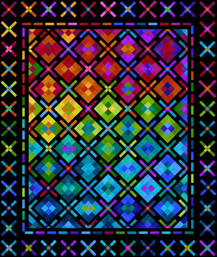 Summer Sparkles – quilt pattern – colorful textile design