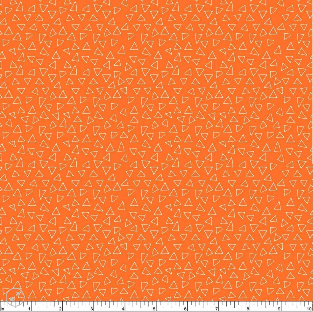 Safari Fun – Floating Triangles – Orange – fabric – colorful textile design