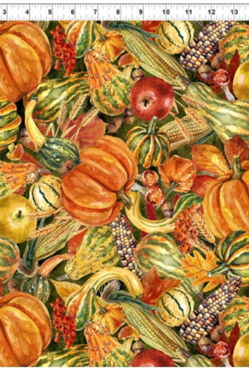 Autumn Celebration Multi Vegetables – fabric – colorful textile design