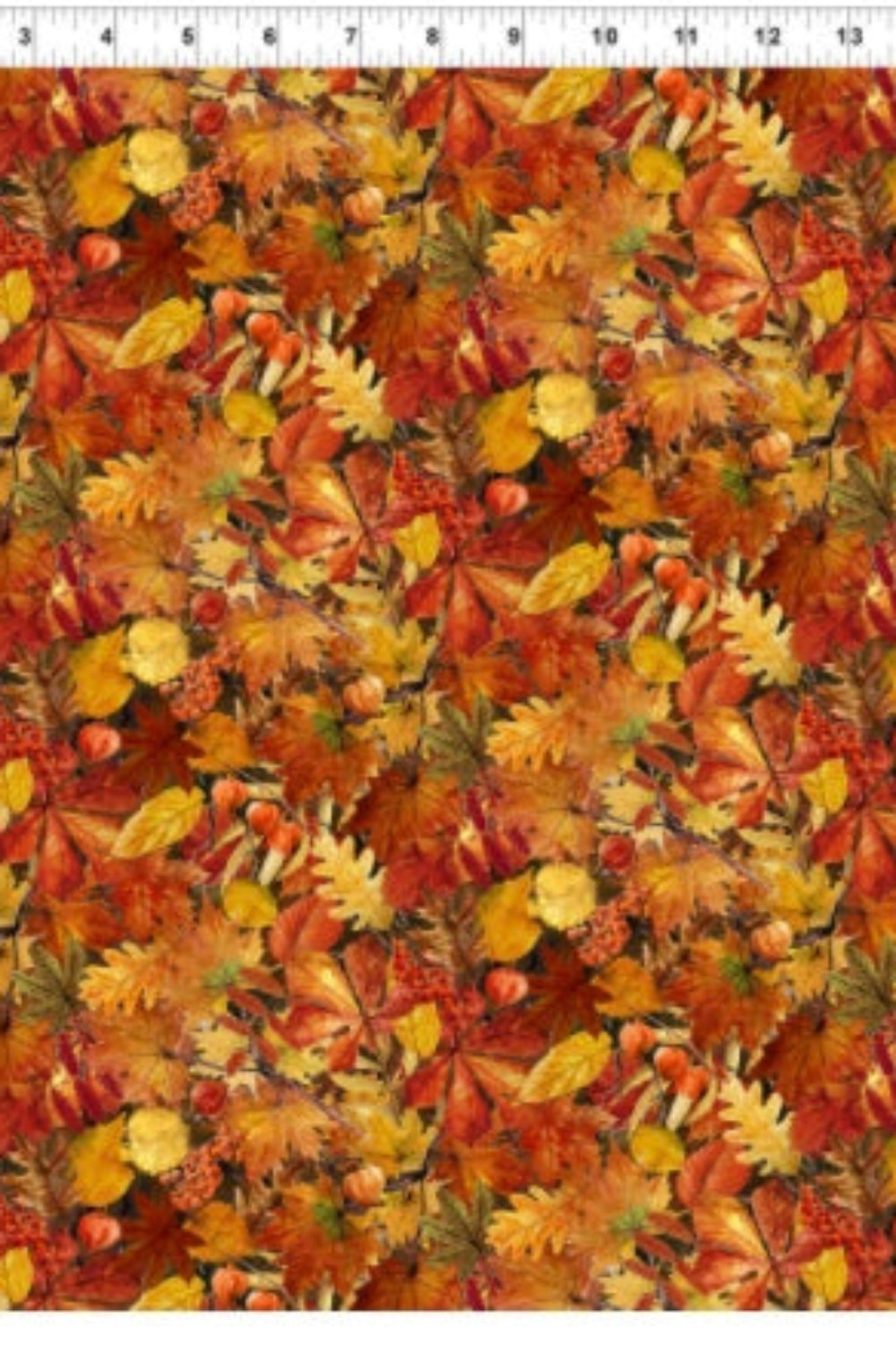 Autumn Celebration Multi Small Foliage – fabric – colorful textile design