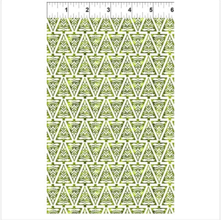 NYSNO (New Snow) - Green Trees – fabric – colorful textile design