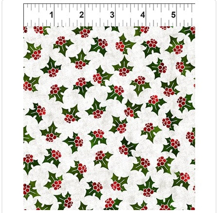 NYSNO (New Snow) - White Holly – fabric – colorful textile design