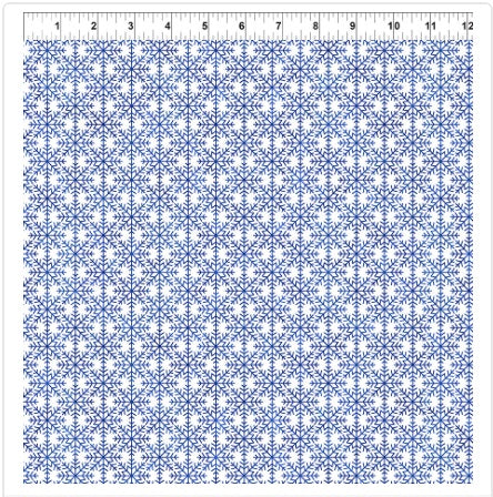NYSNO (New Snow) - Blue Snowflake Grid – fabric – colorful textile design