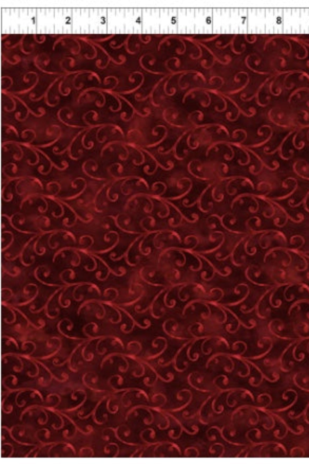 NYSNO (New Snow) - Red Swirl 3/8- yard cut – fabric – colorful textile design