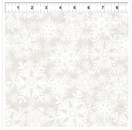 NYSNO (New Snow) - White Snowflakes – fabric – colorful textile design