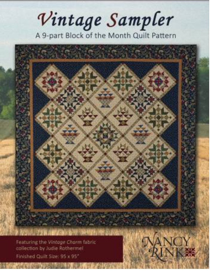 Vintage Sampler Block of the Month Quilt Kit (Pattern + Fabrics)