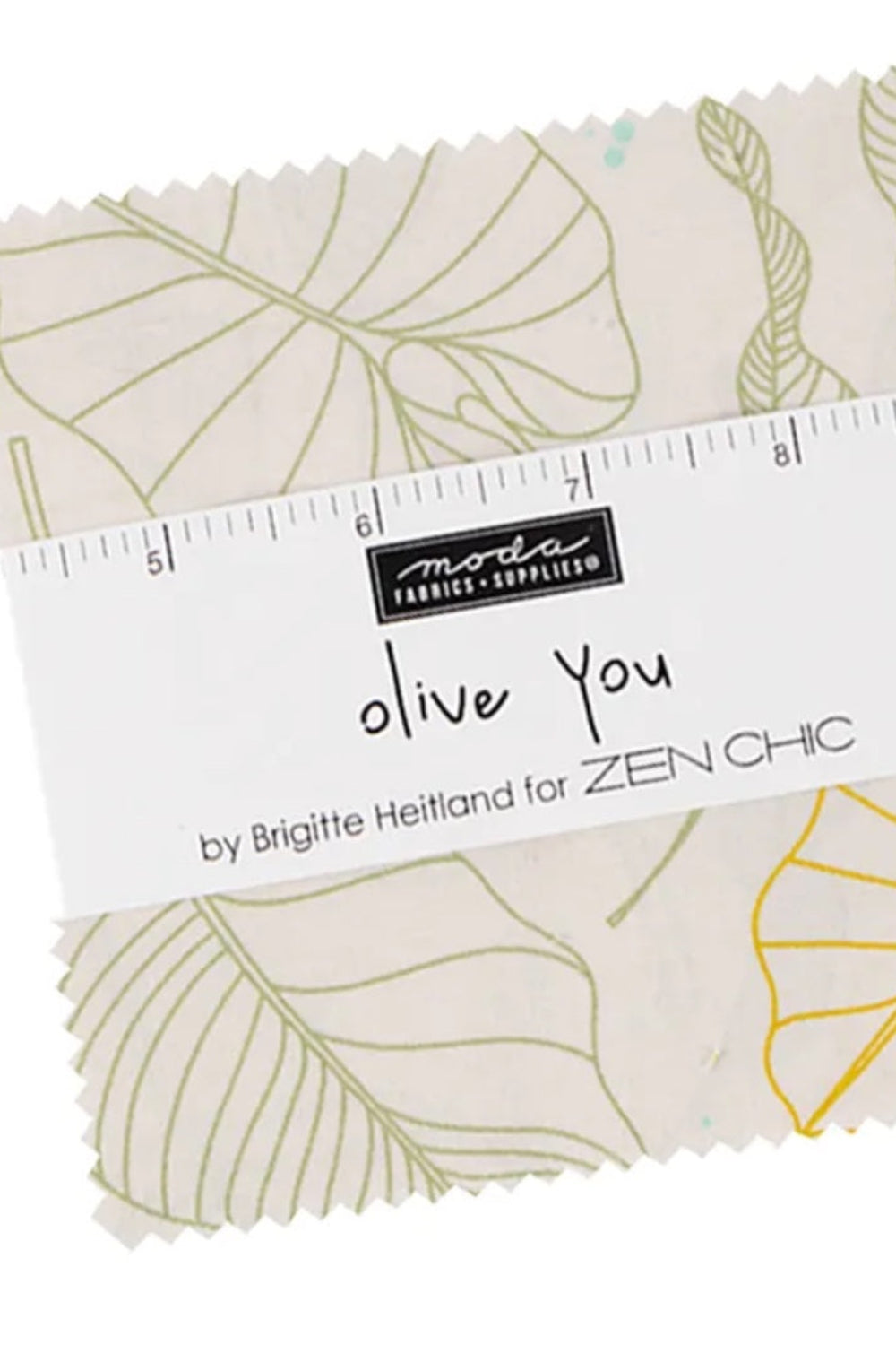 Olive You by Zen Chic for Moda Fabrics, Charm Pack 5" x 5", 42 Pcs. – 5" square – colorful textile design