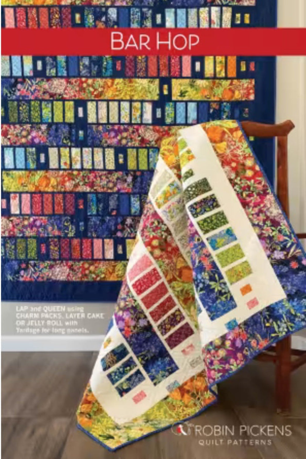 Bar Hop – quilt pattern – colorful textile design