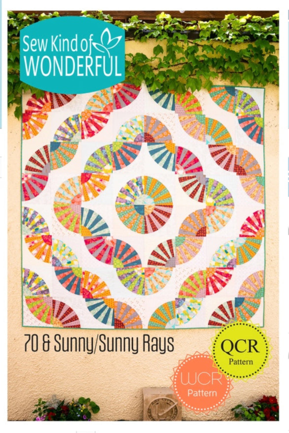 70 & Sunny Sunny Rays – quilt pattern – colorful textile design