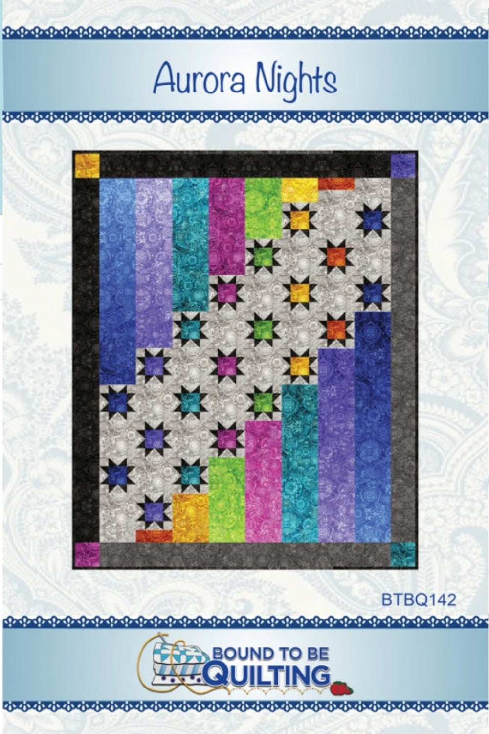 Aurora Nights – quilt pattern – colorful textile design