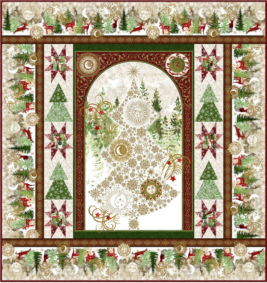 Winter Solstice II Panel Quilt Kit – quilt kit – colorful textile design