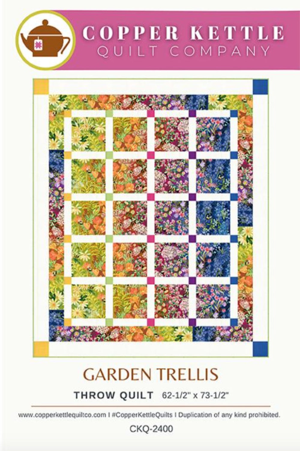 Garden Trellis – quilt pattern – colorful textile design